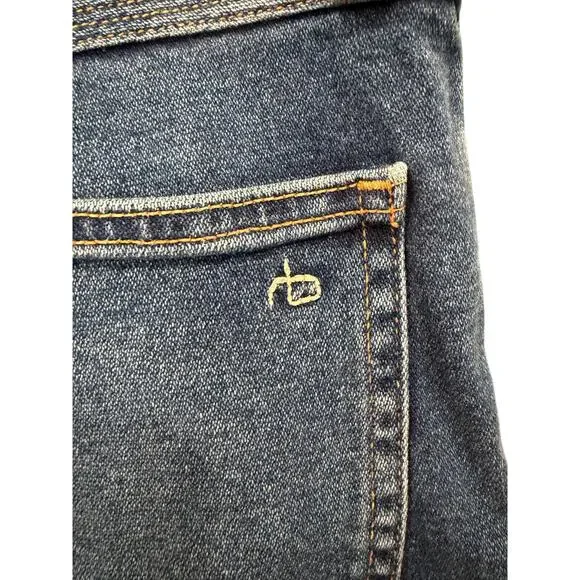 Rag & Bone Skinny Jeans Raw Hem Dark Wash 27 EUC - Picture 5 of 9
